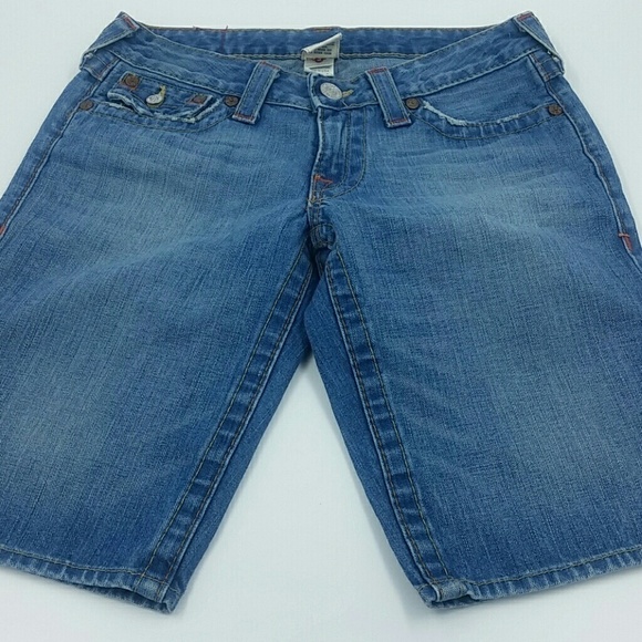 TRUE RELIGION l Distressed Joey Short EUC D6 - Picture 1 of 8